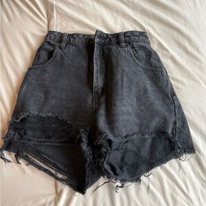ROLLA'S Charcoal Distressed Jean Shorts
